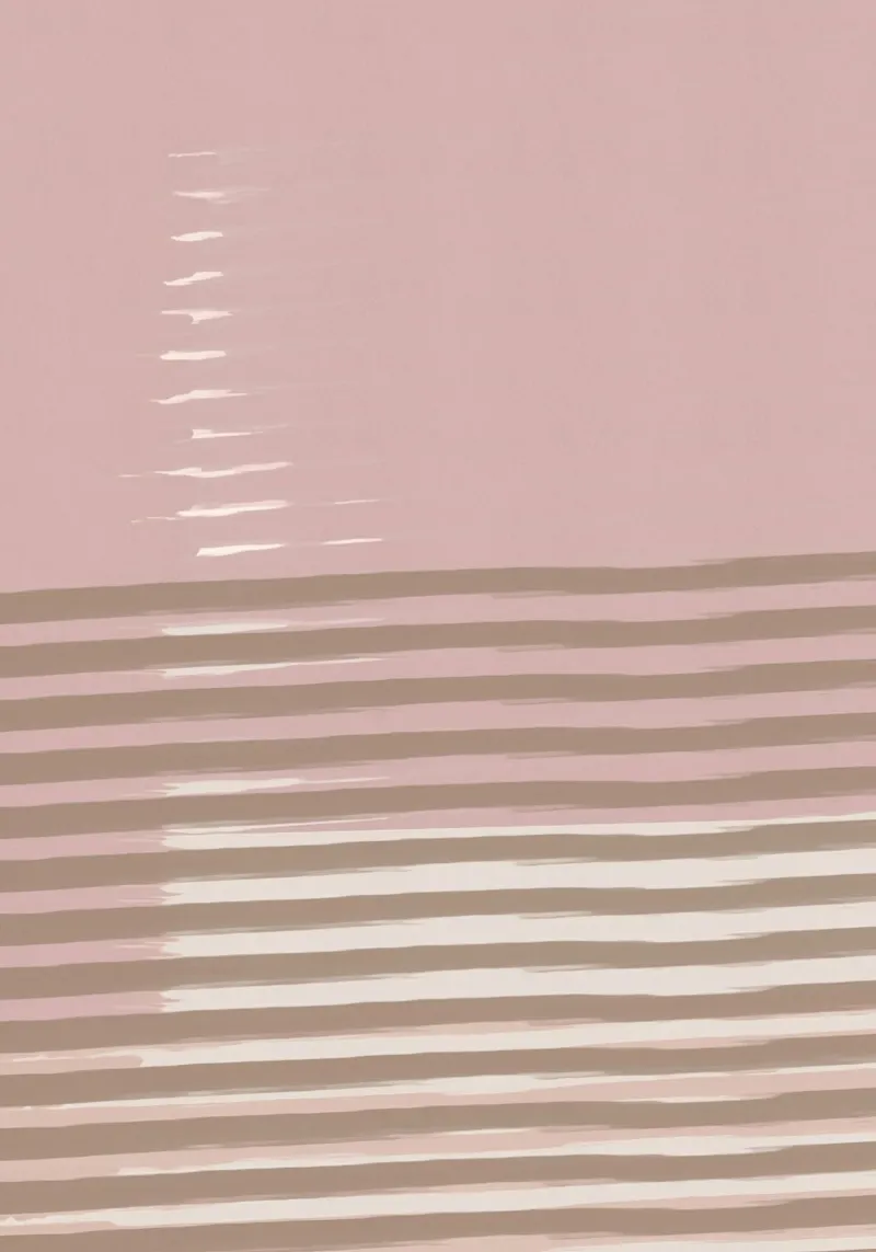 Shutter Studies 3B | Minimal Abstract | Dusty Pink & Taupe poster con telaio in alluminio da sabidussi