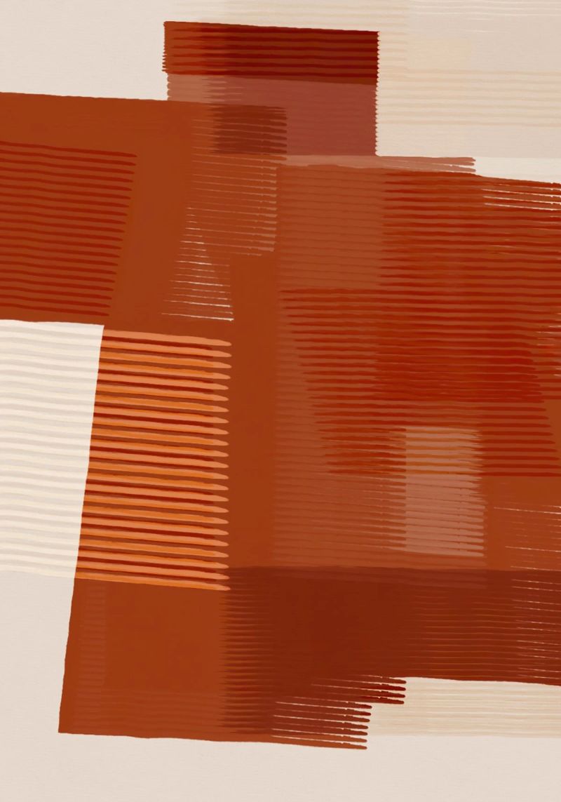 Shutter Studies 1 | Abstract Shape Minimalism | Terracotta Poster von sabidussi