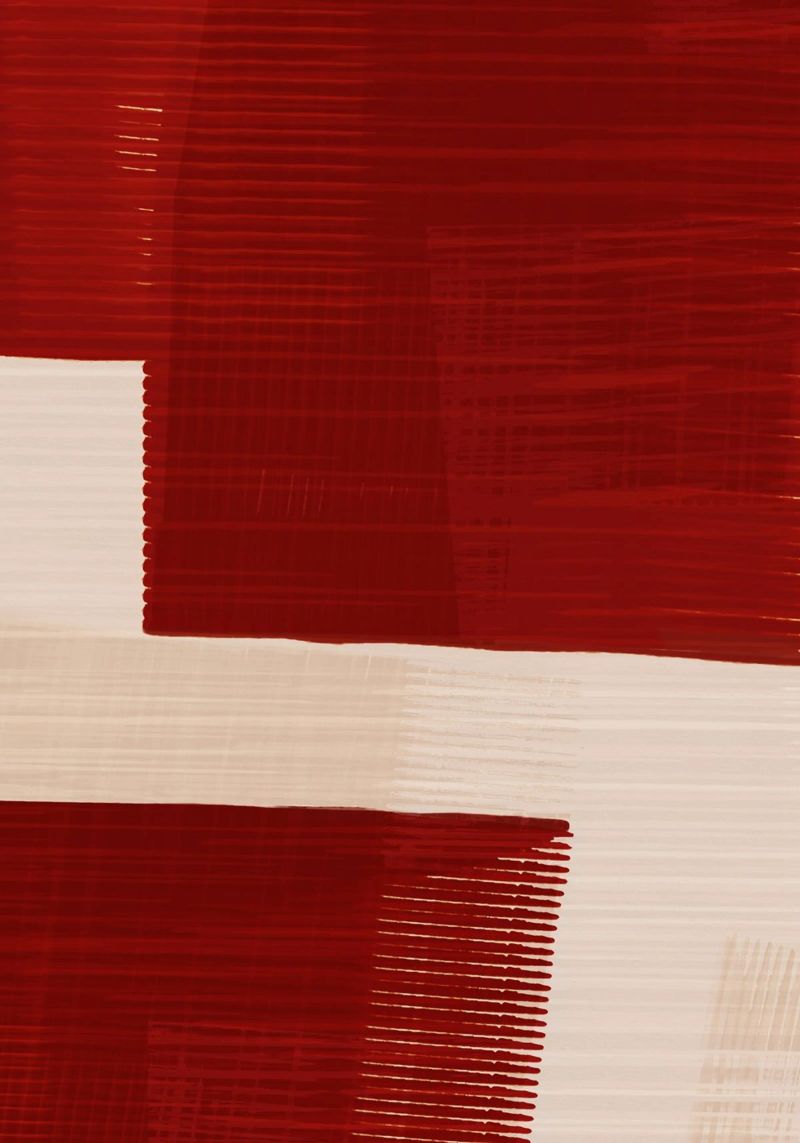 Shutter Studies 2 | Red & Neutral Cream Poster von sabidussi