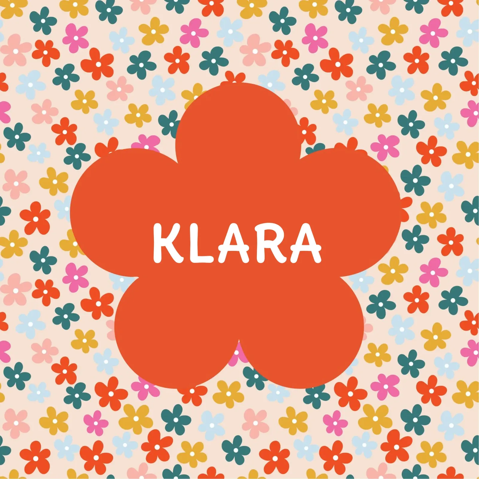 Fröhliche Blumen canvas met Baklijst van Ohkimiko