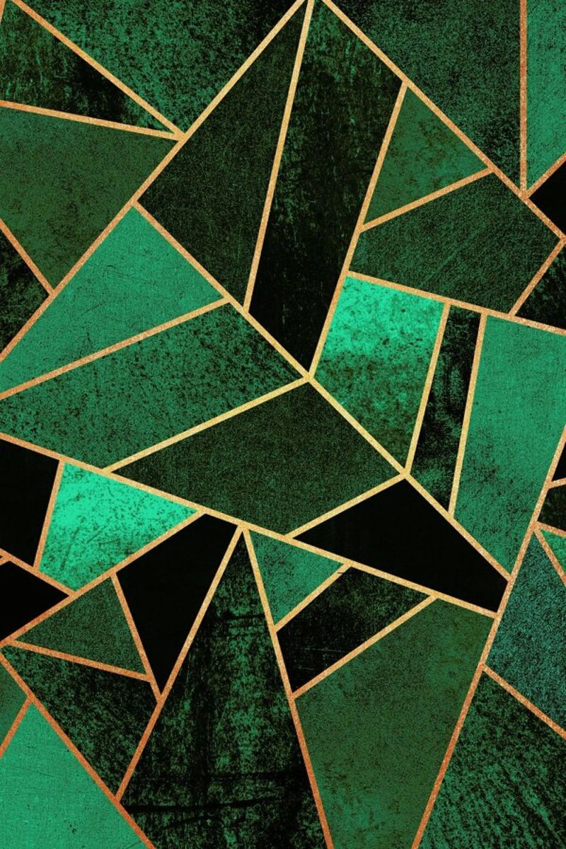 Emerald and Copper Poster von Elisabeth Fredriksson