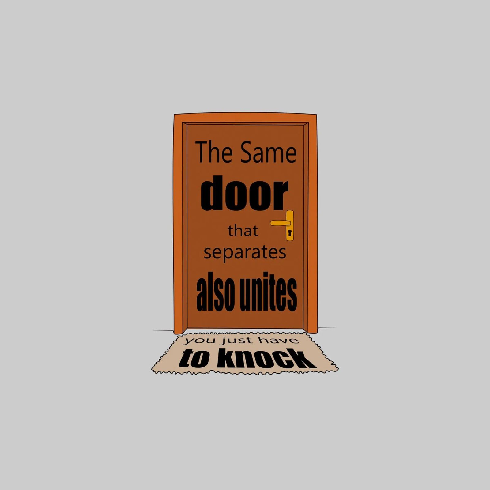 The same door that separete also unite canvas by Loobs