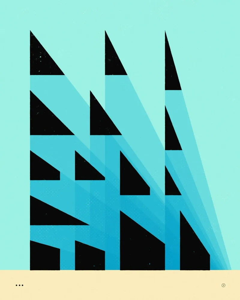 PROSPETTIVE poster con telaio in plastica da Jazzberry Blue