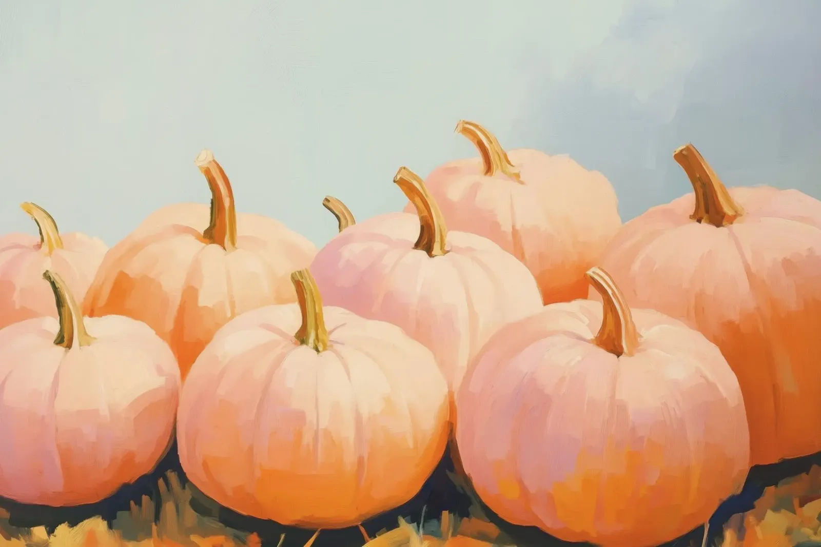 Zucche d'autunno pellicola backlit da Melloi Art Print