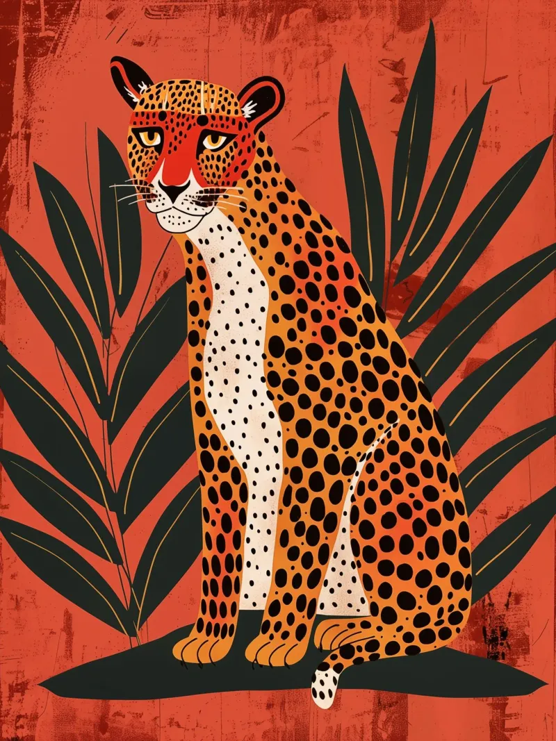 Leopardo misterioso | Vintage Safari Glamour poster da Autofocus