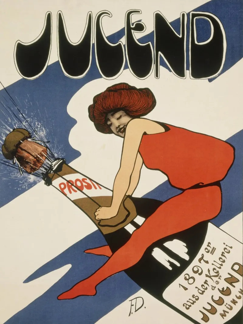 Fritz Dannenberg - Title of the Magazine Jugend 1897 Hahnemühle von ARTOTHEK