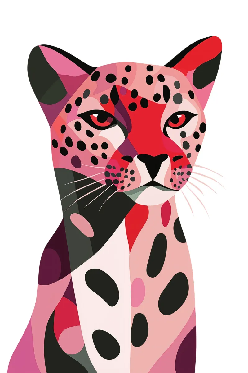 Abstract Pink Panther | Dynamism and elegance canvas with Floater frame by Autofocus