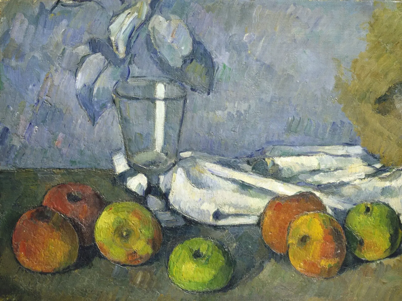 Cézanne - Vetro e mele pellicola backlit da ARTOTHEK