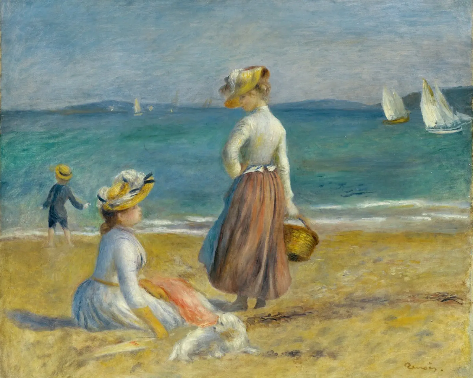 Renoir - On the beach canvas by ARTOTHEK