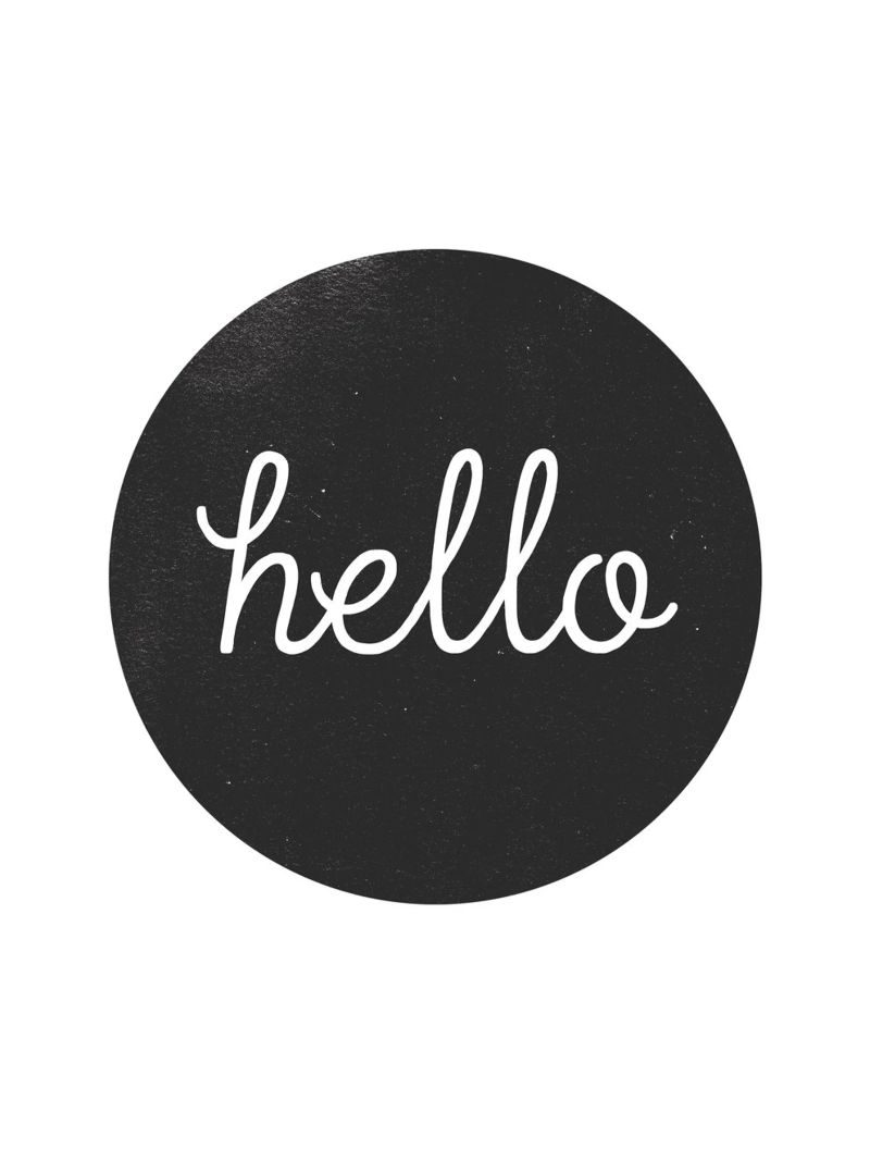 Hello - Design minimalista di benvenuto pellicola backlit da Whole©