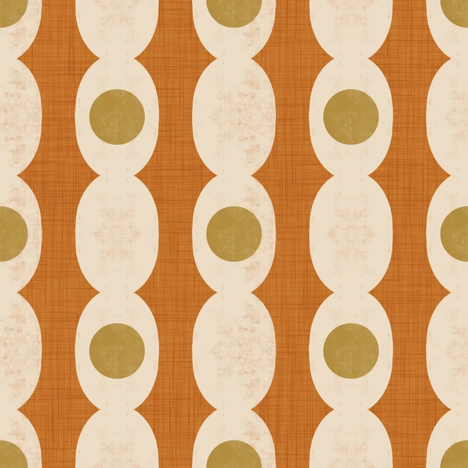 Retro Mod Geo Chain - Ocher - Mid Century Modern carta hahnemühle da susanacosta