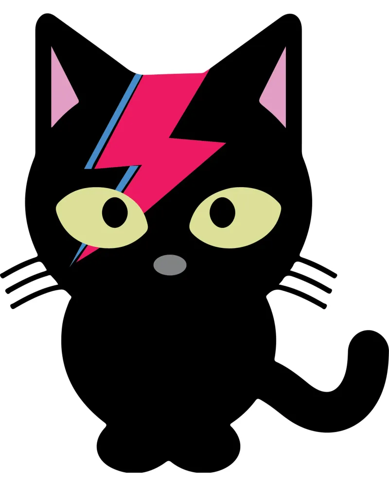 Bowie Cat Funny Design hahnemühle by theganduls