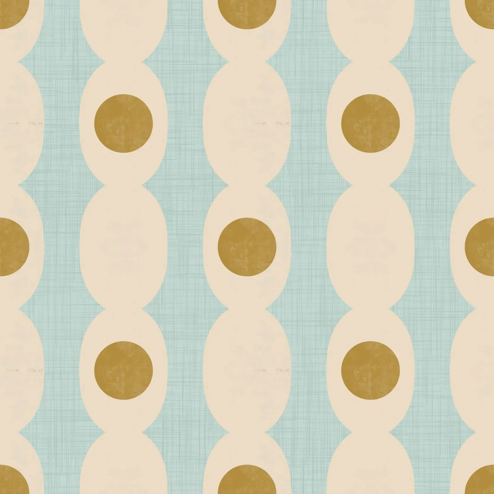 Retro Mod Geo Chain -Baby Blue - Mid Century Modern alluminio dibond da susanacosta