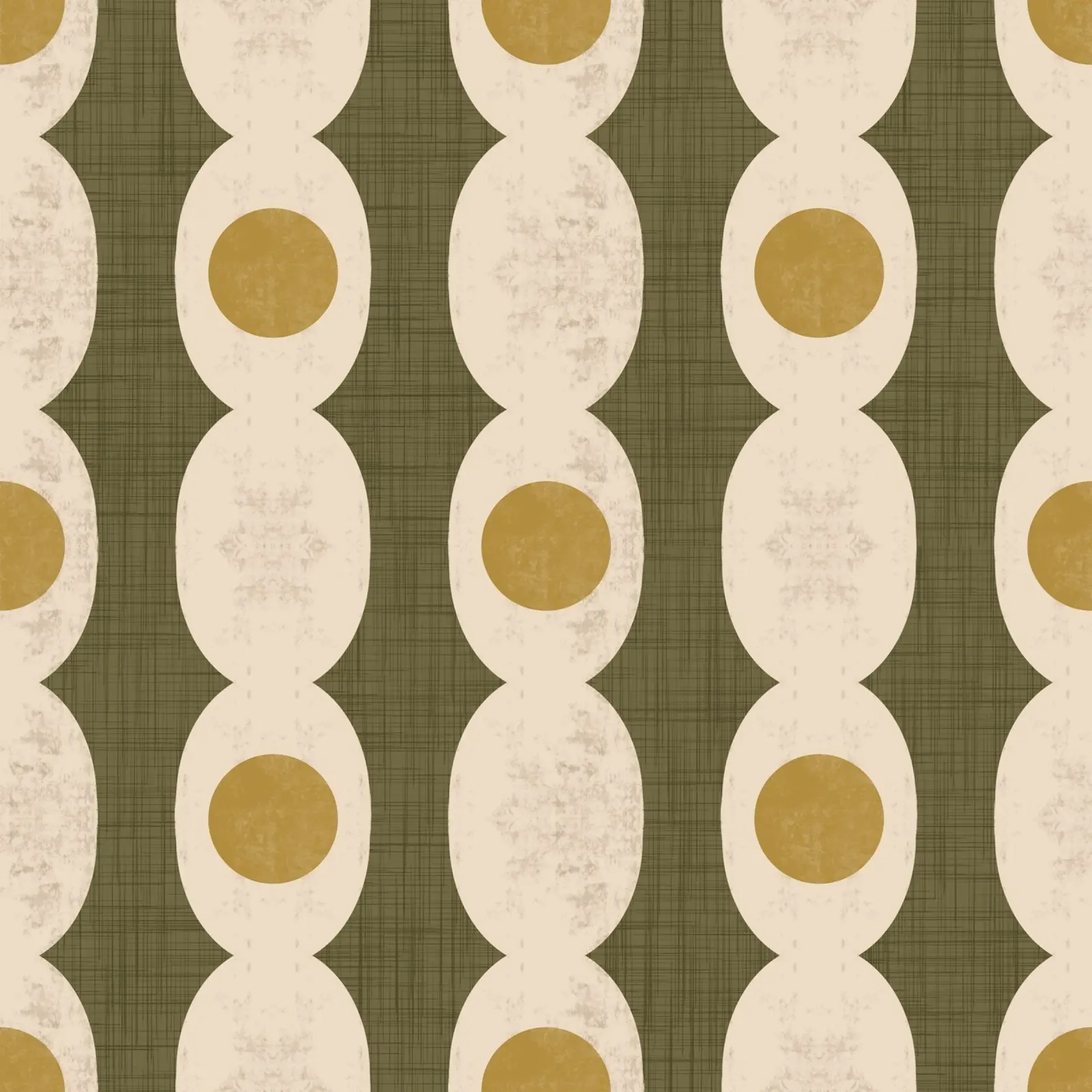 Retro Mod Geo Kette - Gedecktes Oliv - Mid Century Modern Hahnemühle von susanacosta