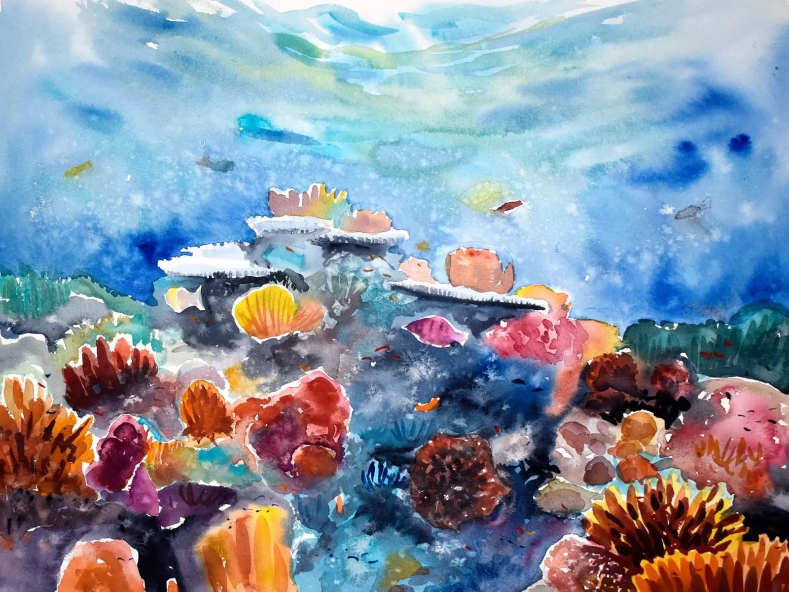 Coral Garden acrylic glass by Guilhem Sals Art