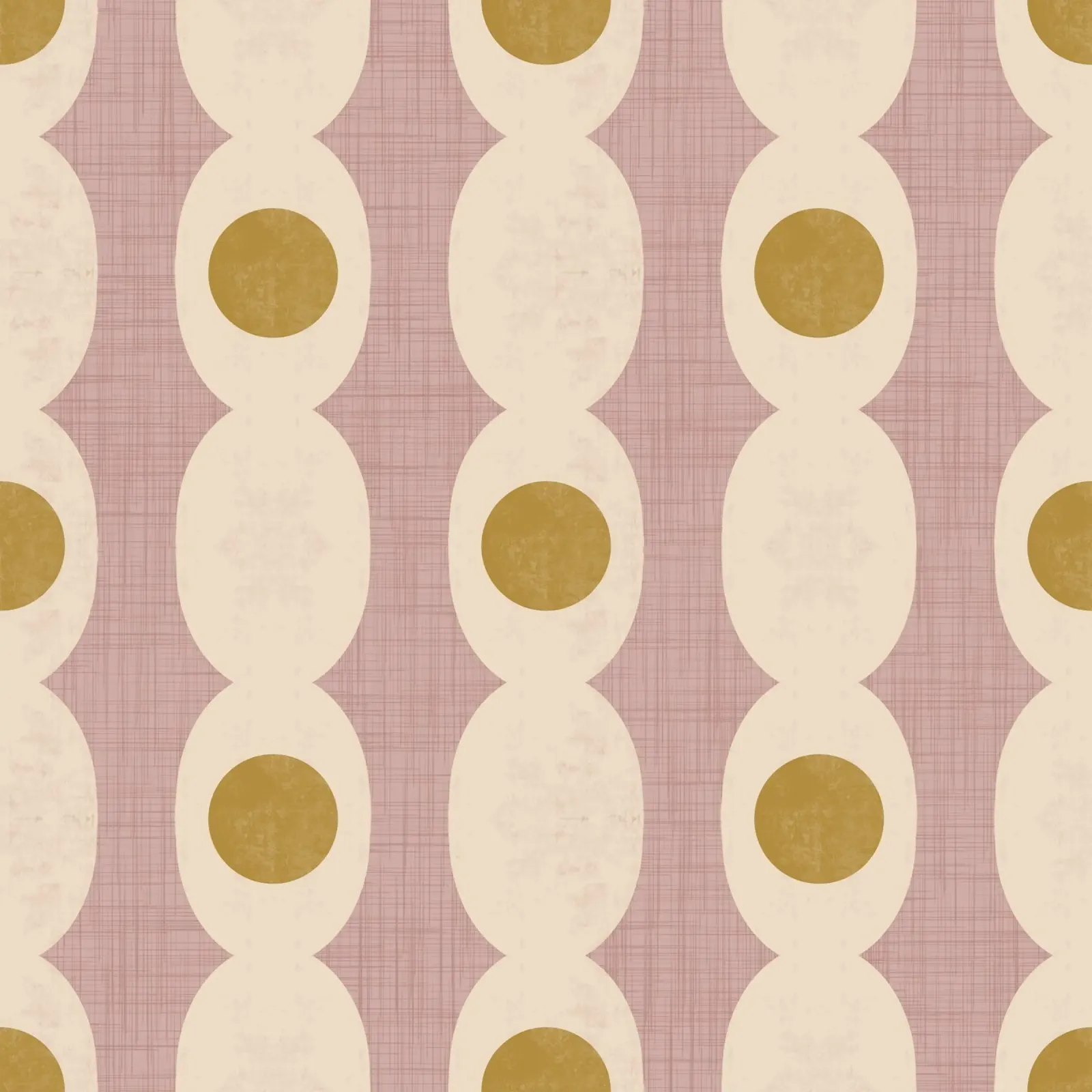 Retro Mod Geo-ketting - Mauve - Mid Century Modern hahnemühle van susanacosta
