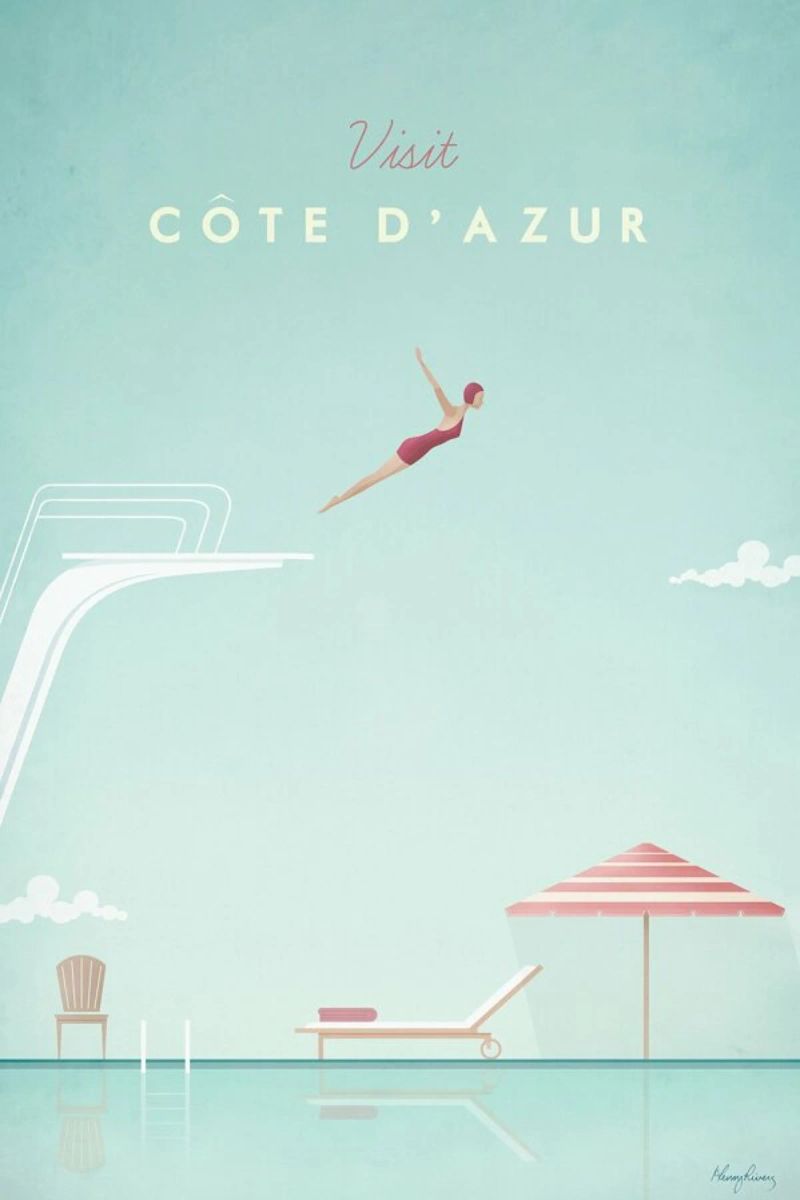 Côte d'Azur poster de Henry Rivers