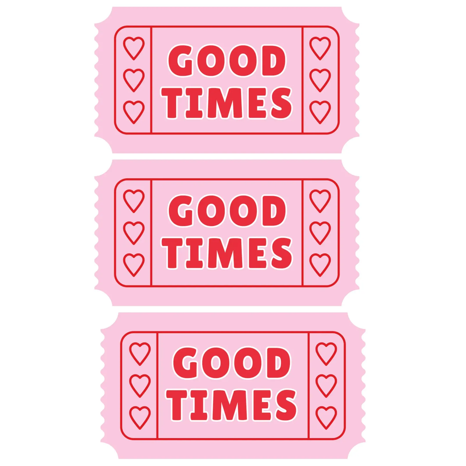 Stampa Good Times rosso e rosa poster con telaio in plastica da pdigitalprints