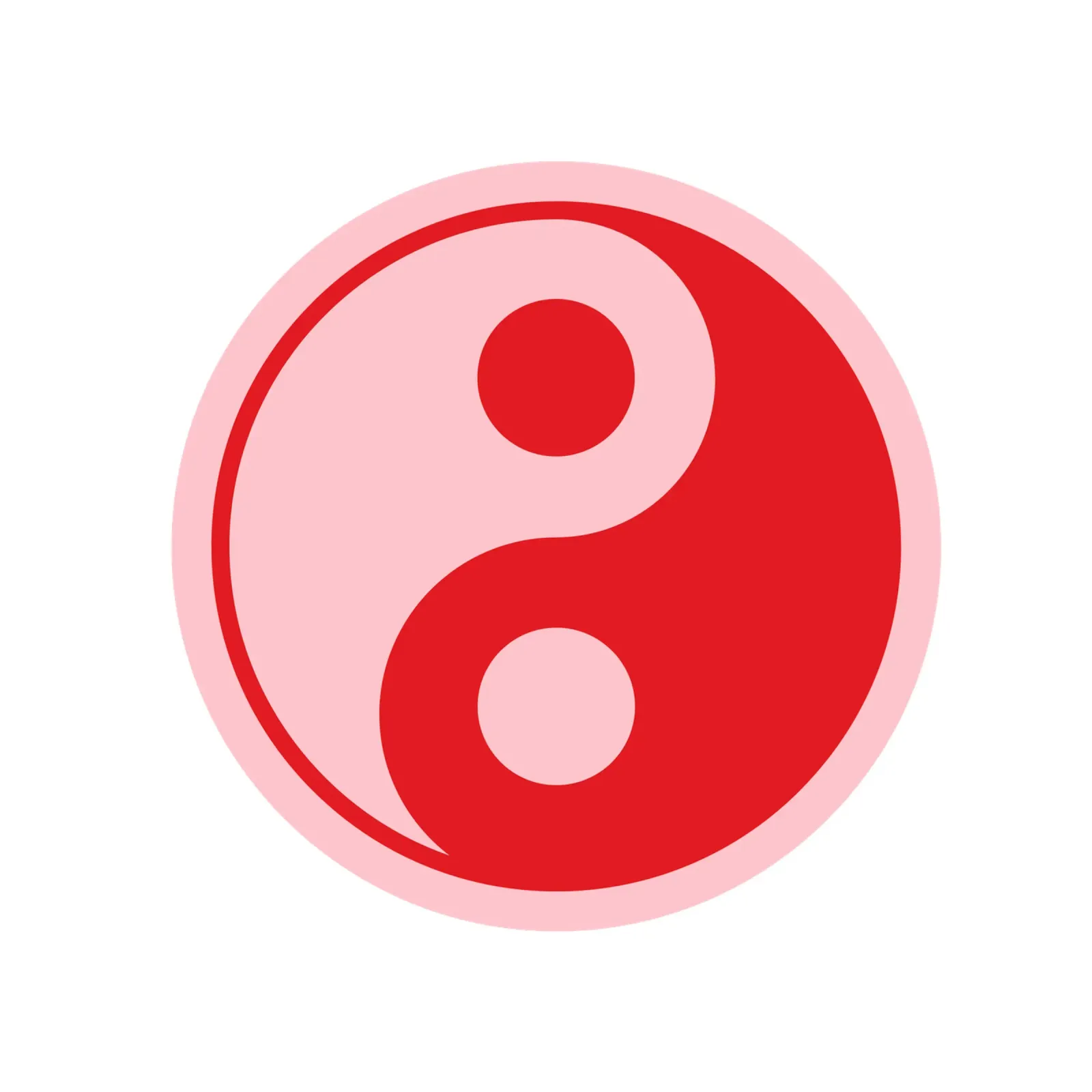 Stampa Ying e Yang rosa e rosso pellicola backlit da pdigitalprints