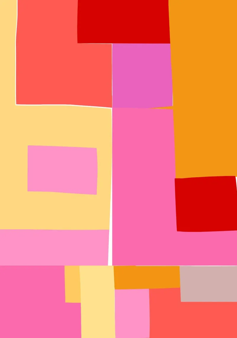 Mosaic Brights 2 | Pink, Magenta, Red, Yellow pellicola backlit da sabidussi