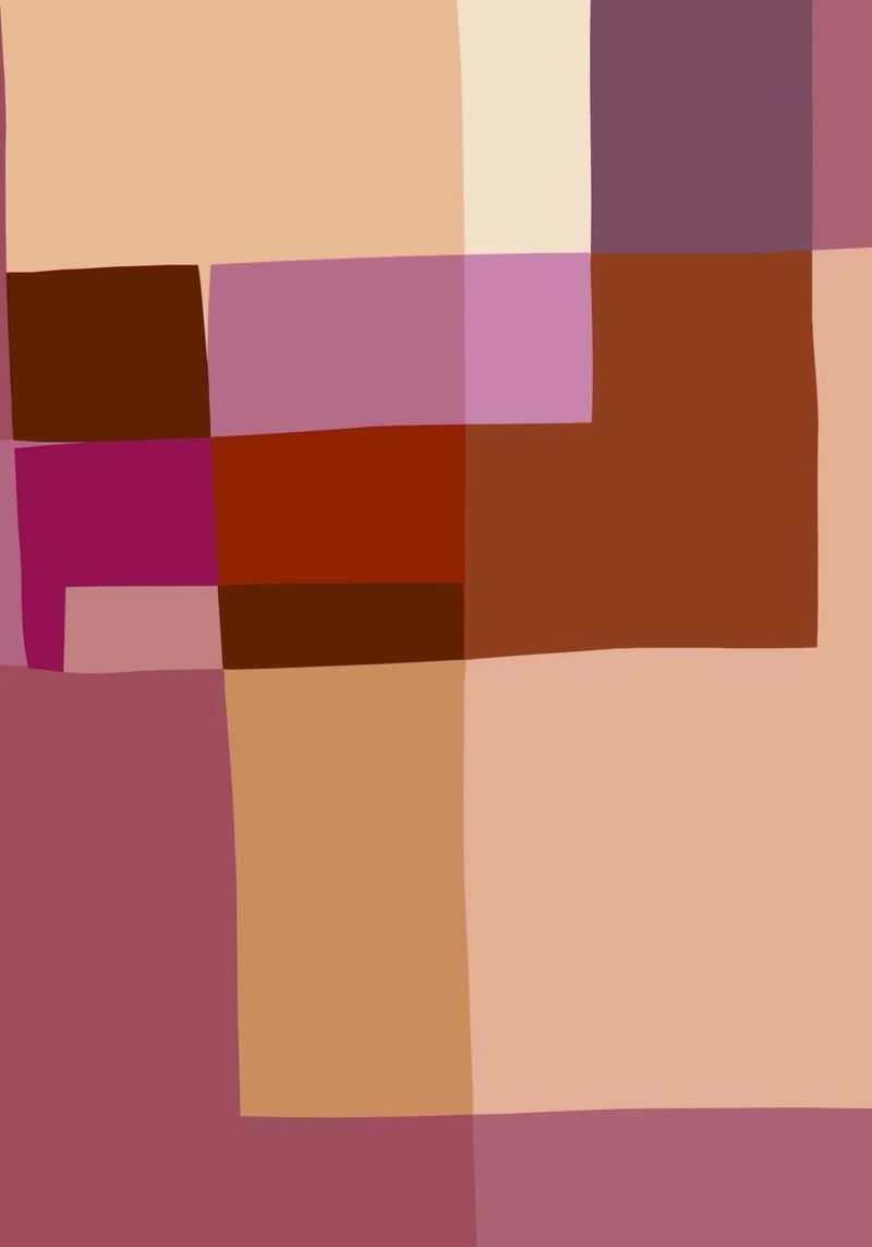 Mosaic | Color Blocking | Burgundy, Mauve, Tan pellicola backlit da sabidussi
