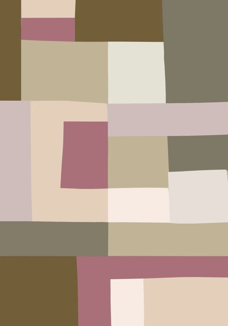 Mosaic | Color Blocking | Olive & Mauve plexiglass da sabidussi