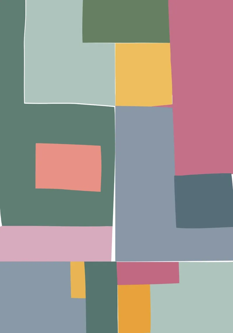 Mosaic Tertiaries | Color Blocking poster da sabidussi