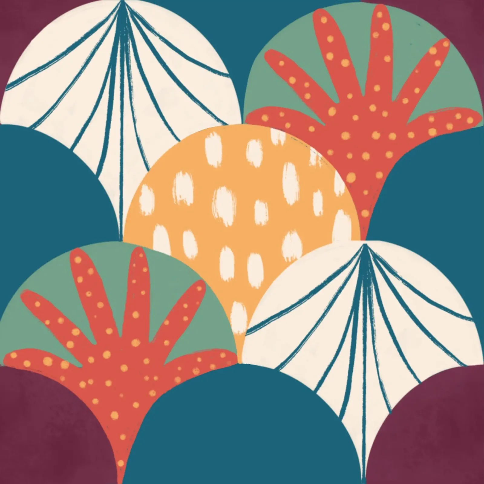 Pattern Scallop pellicola backlit da Studio Fiamma