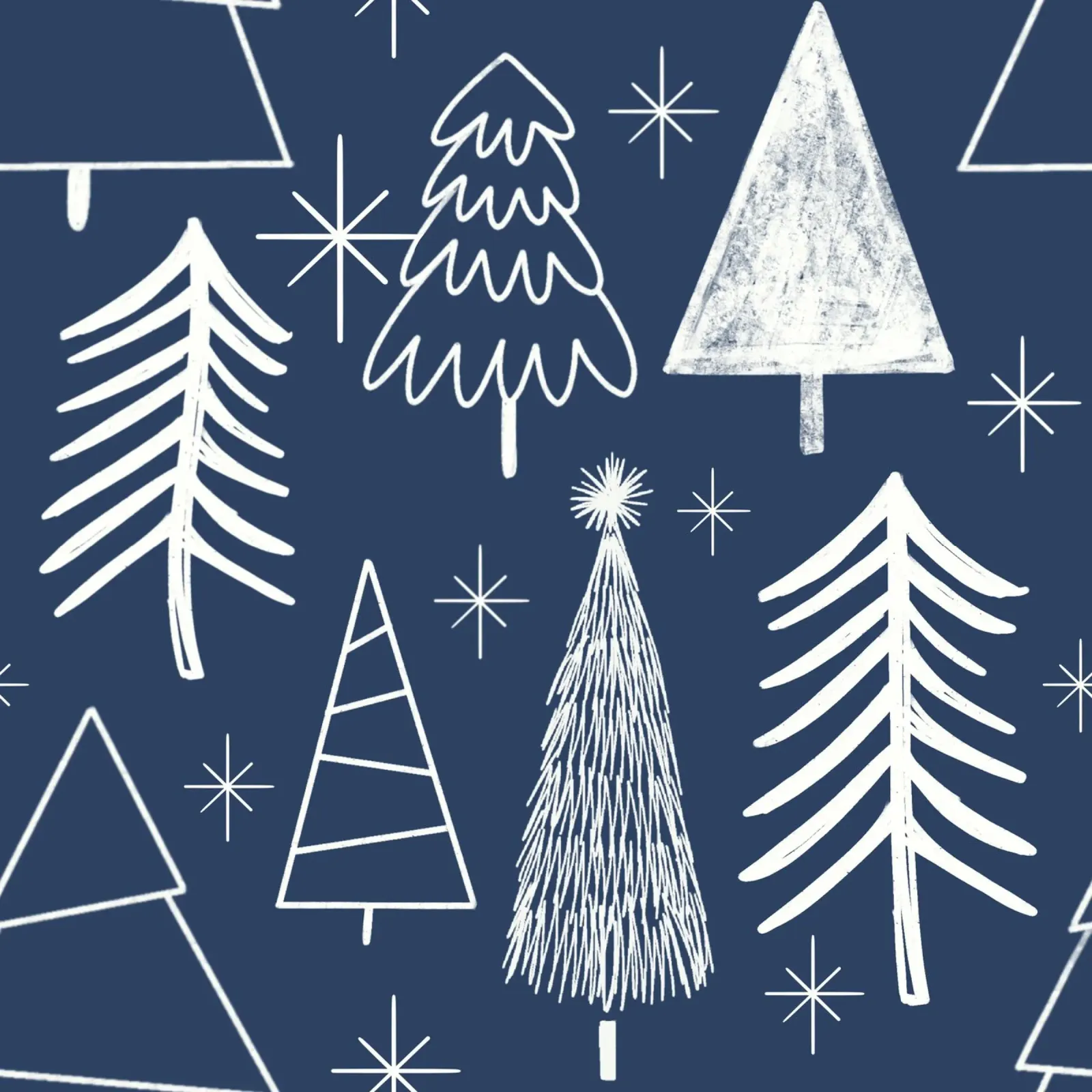 Christmas Tree - Evergreen Tree - Pine Tree Blue backlit film by susanacosta