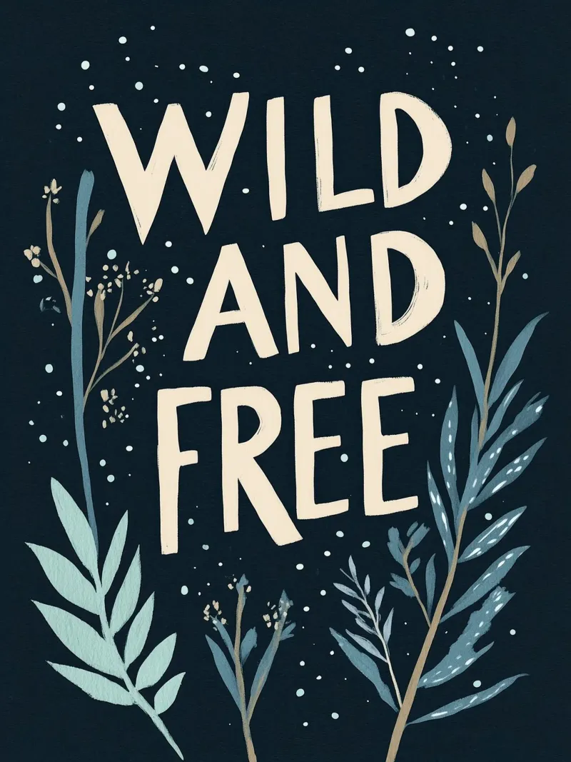 Wild And Free No 4 pellicola backlit da treechild