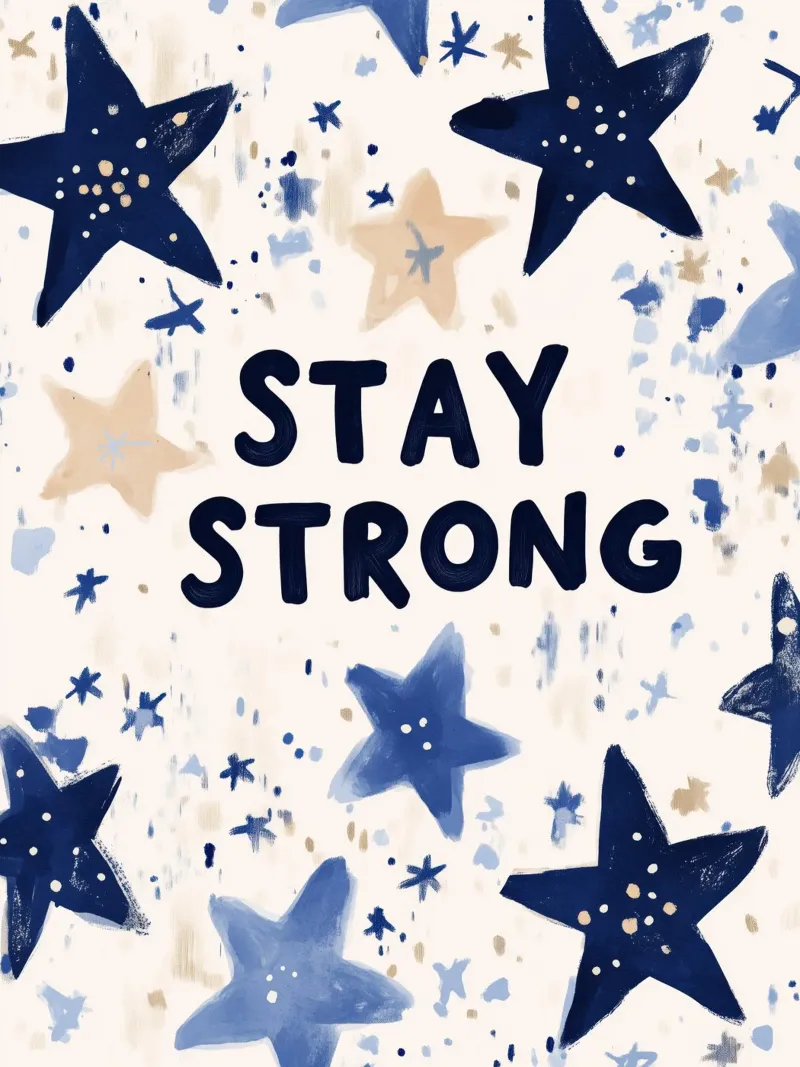 Stay Strong poster con telaio in plastica da treechild