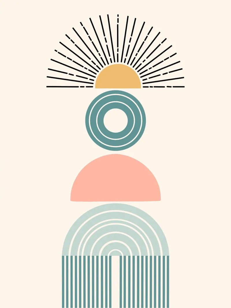 Stack of geometric shapes pellicola backlit da LisaArtes