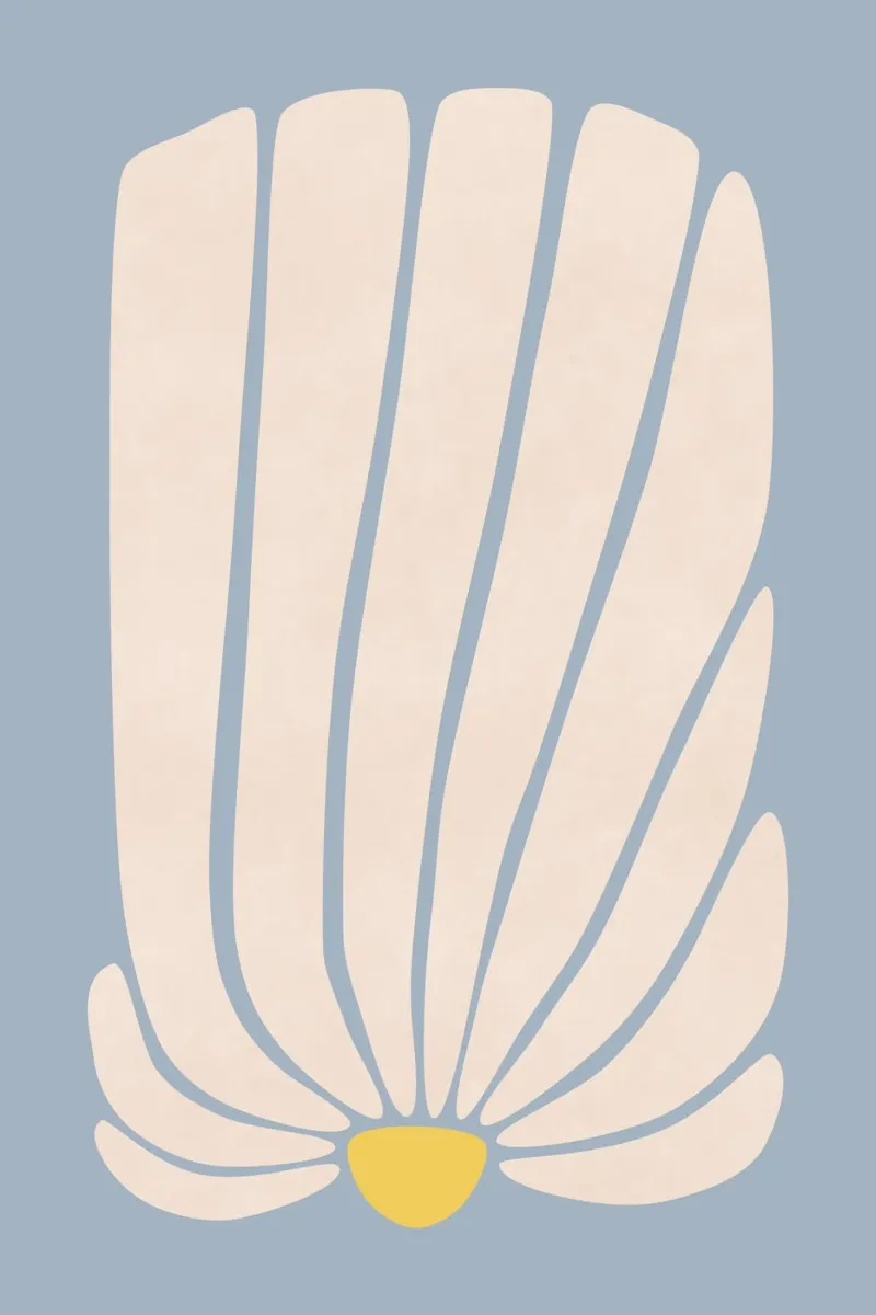 Fiore di gerbera II poster con telaio in alluminio da amini54