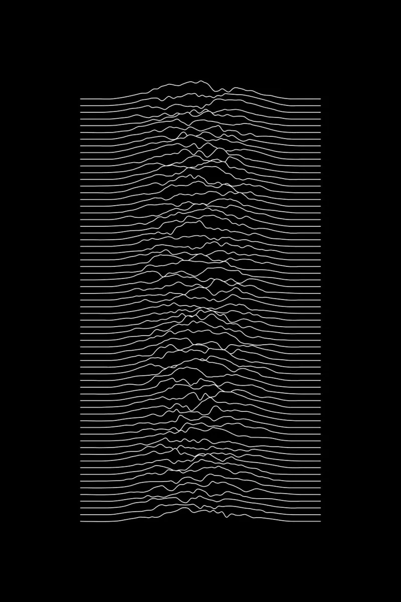 Querformat Wellenform Schwarz Monochrom Hahnemühle von amini54