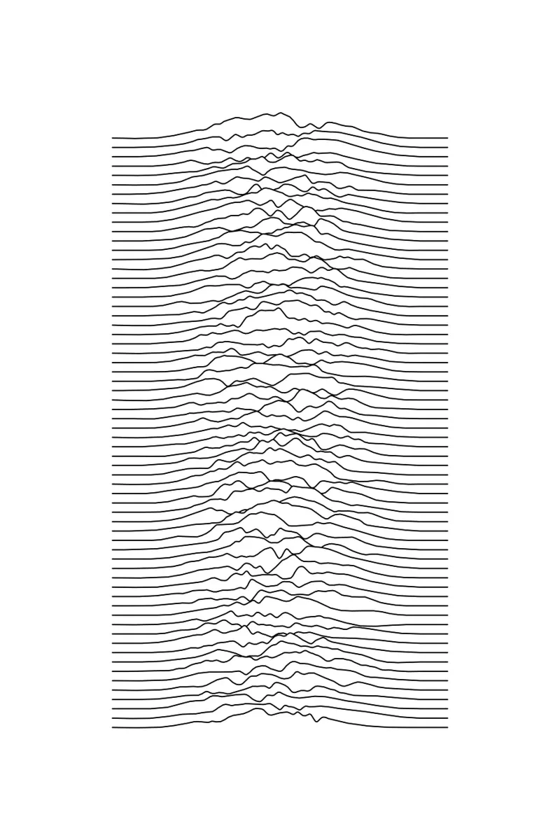 Paisaje monocromo Forma de onda lienzo de amini54