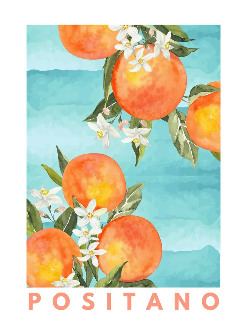 Italia Estampado naranja metacrilato de Bella Studio