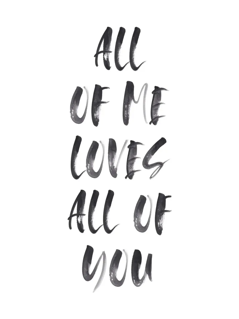 Romantisches Handlettering - Tutto di me ti ama pellicola backlit da Whole©