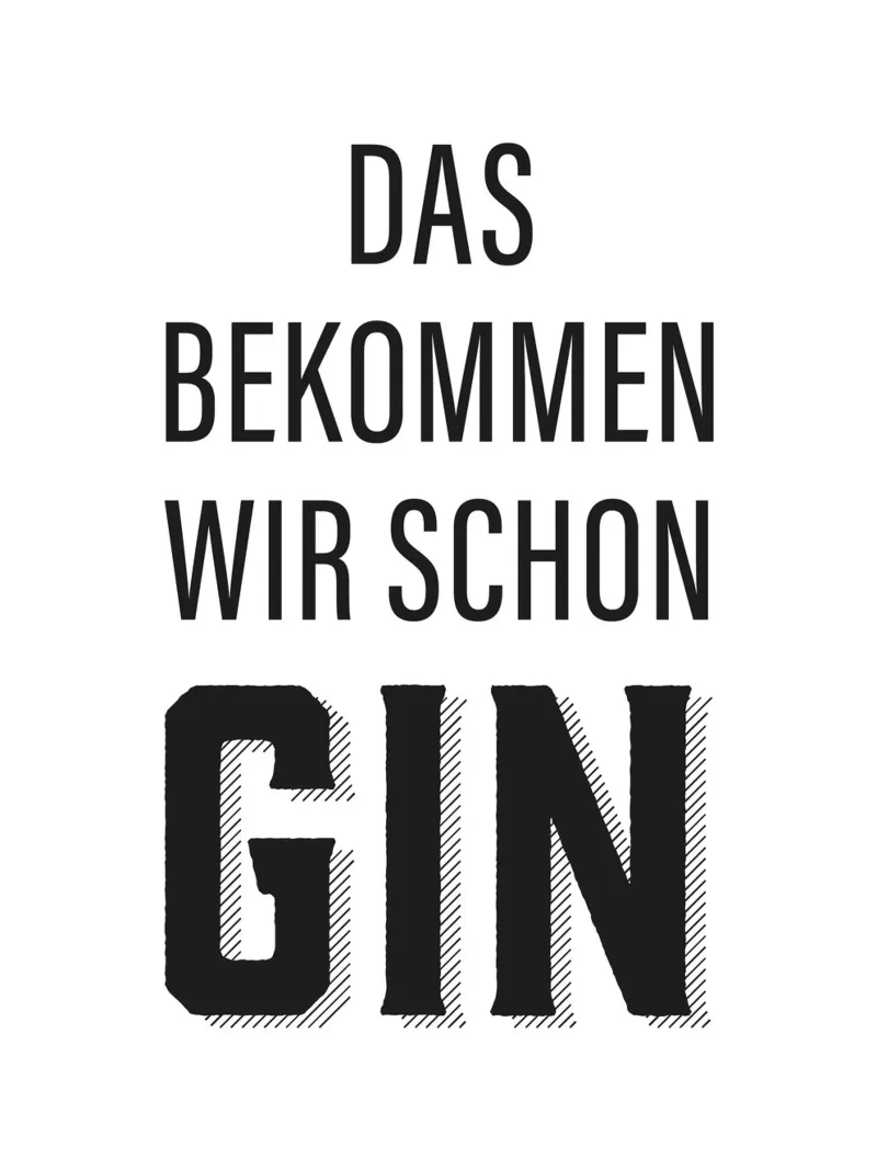 Design divertente con citazioni sul gin pellicola backlit da Whole©