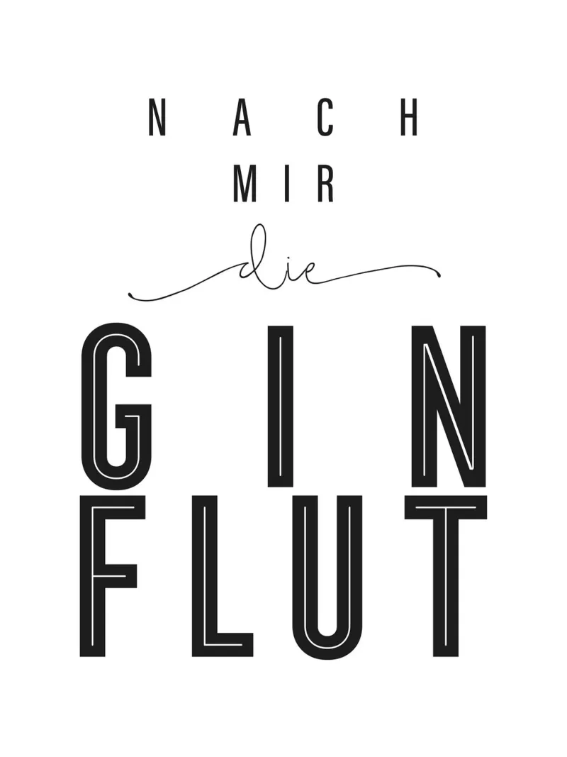 Gin citaat poster acryl van Whole©