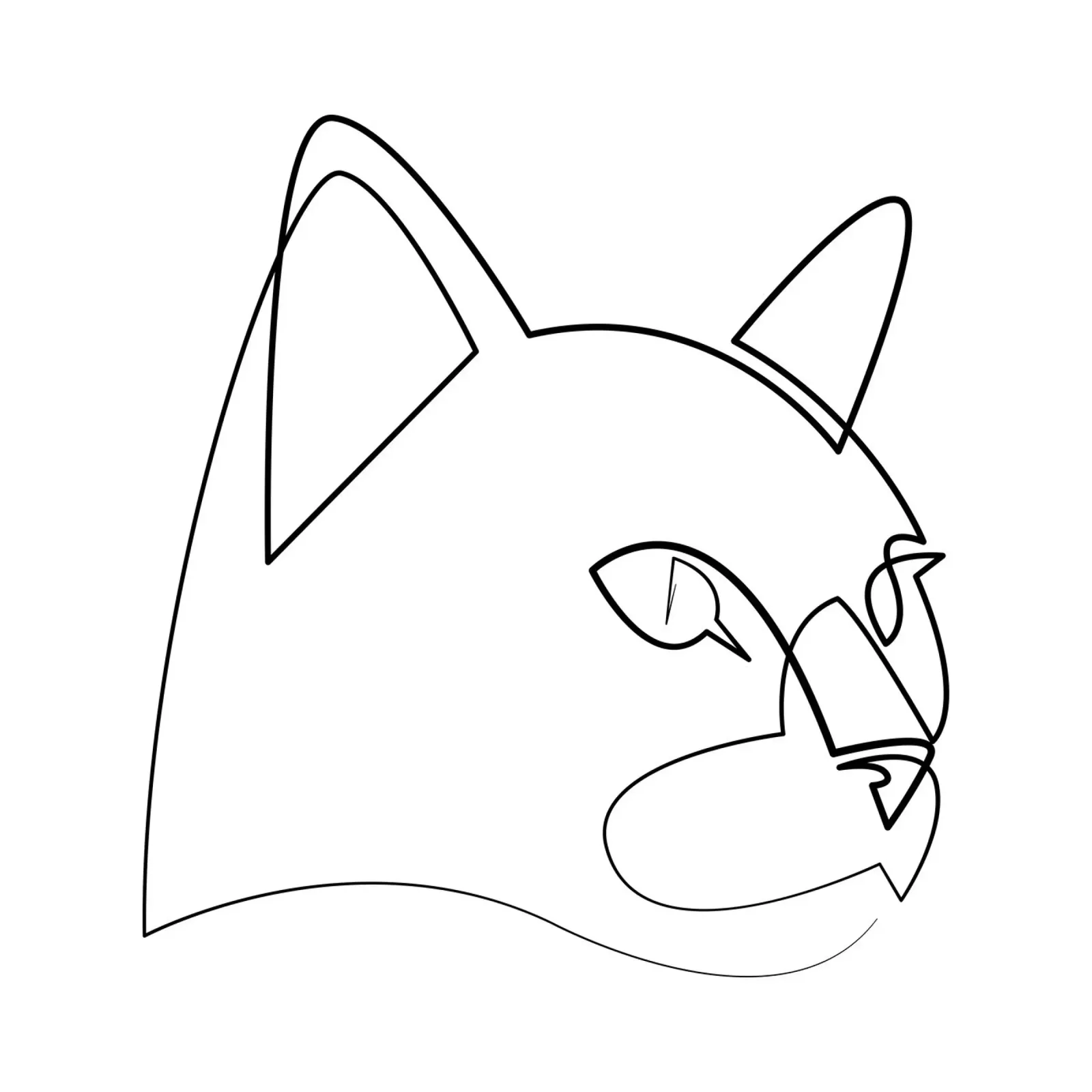 Feline one line hahnemühle by Addillum