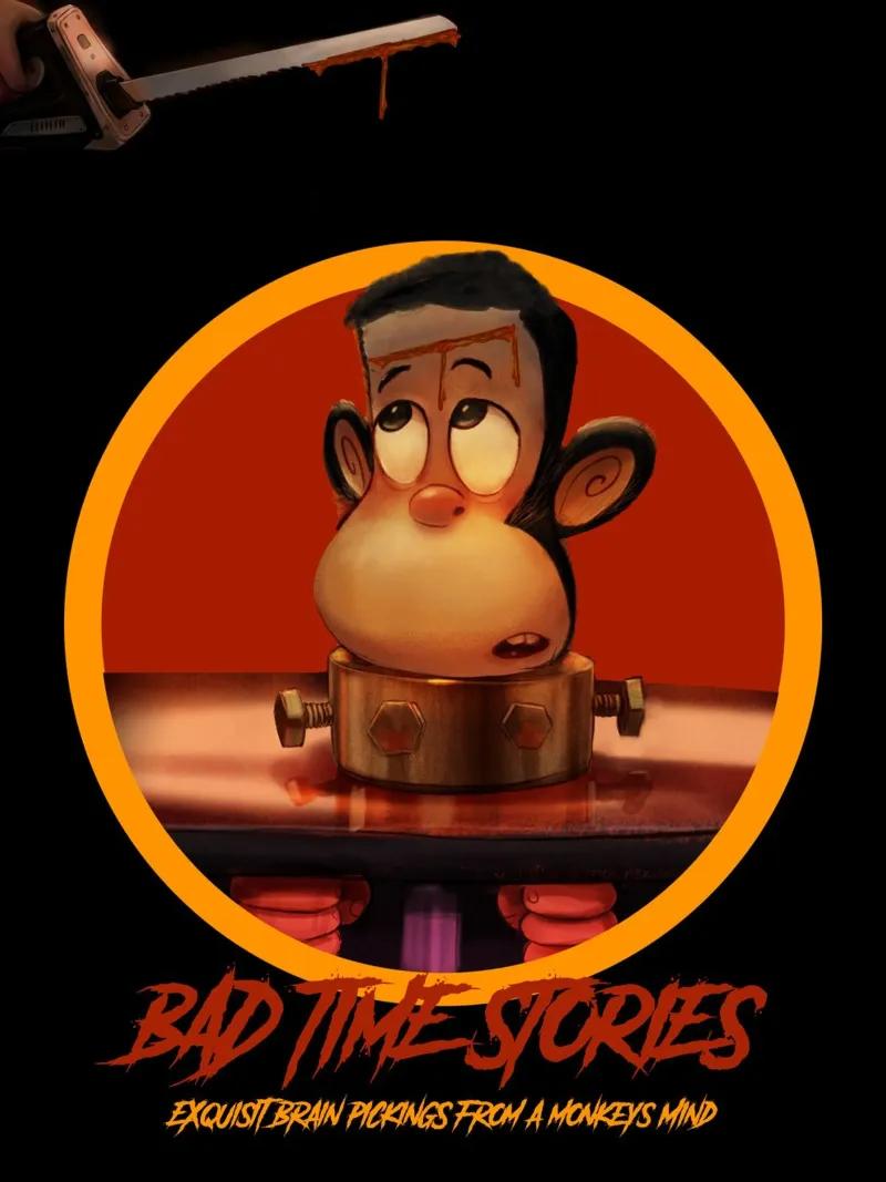 Bad Time Stories – Exquisite Brain Pickings From A Monkey's poster da Cute'n'Rude