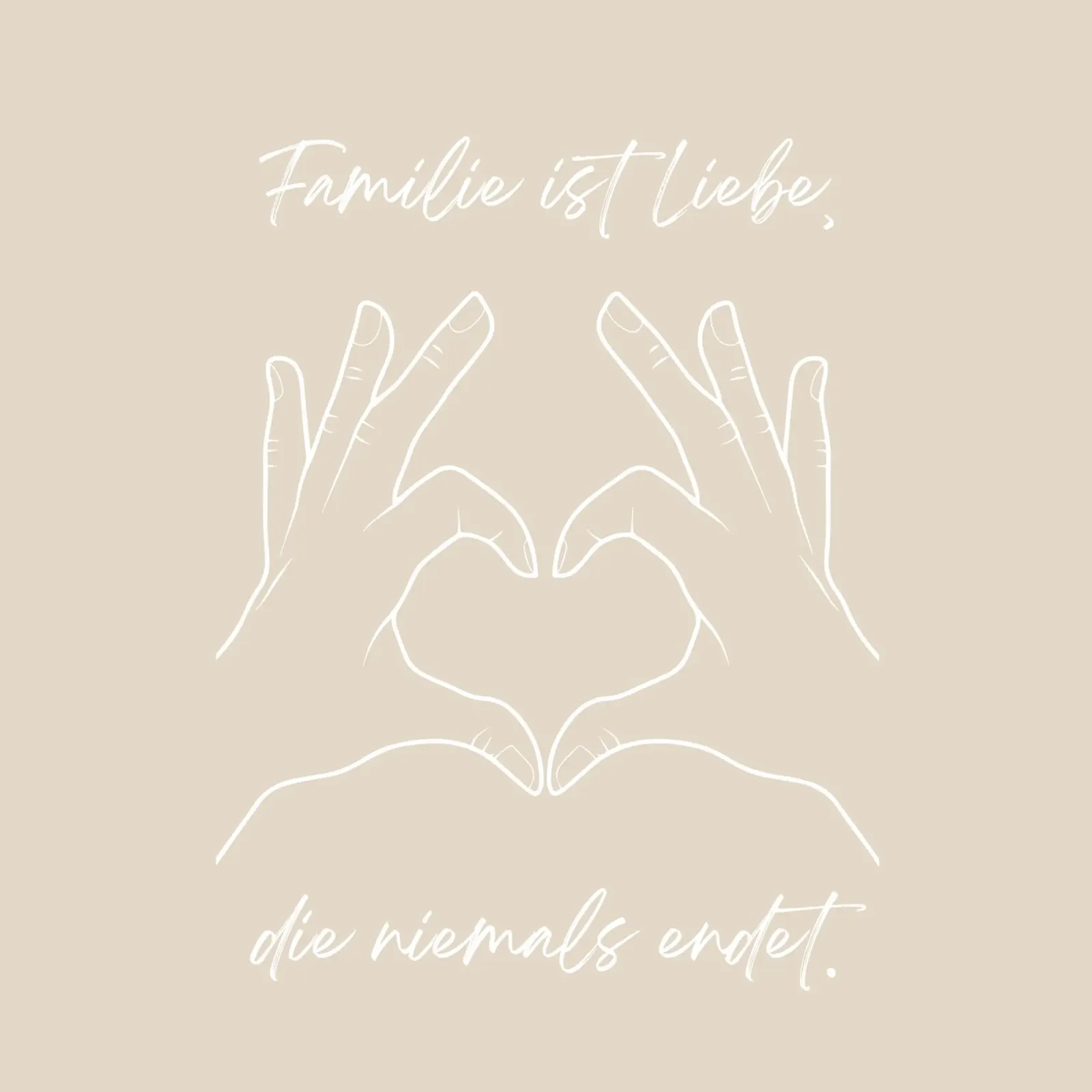 Familie ist Liebe poster con telaio in legno da Ohkimiko