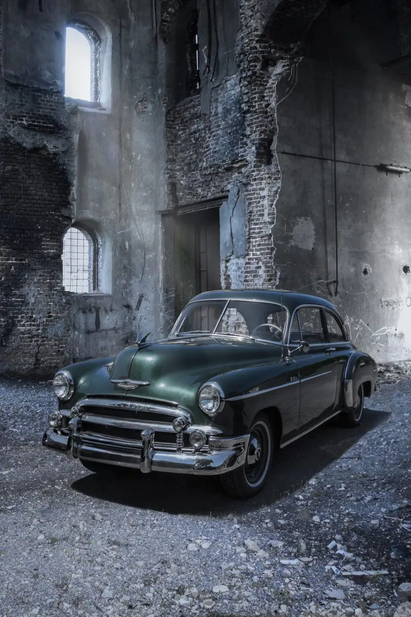 Auto americana degli anni '50 tela con Cornice a cassetta da Barbara Buderath Fotodesign