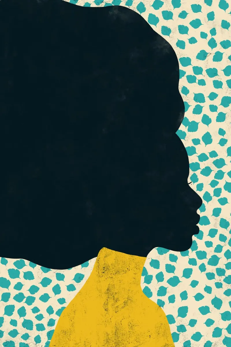 Cats & Dotz - Donna con l'afro alluminio dibond da The Artcircle
