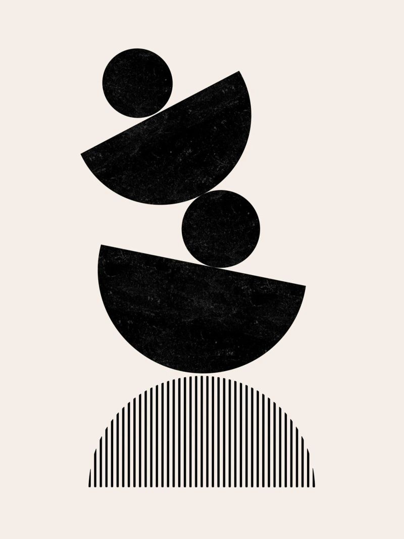 Cats & Dotz - Équilibre poster de The Artcircle
