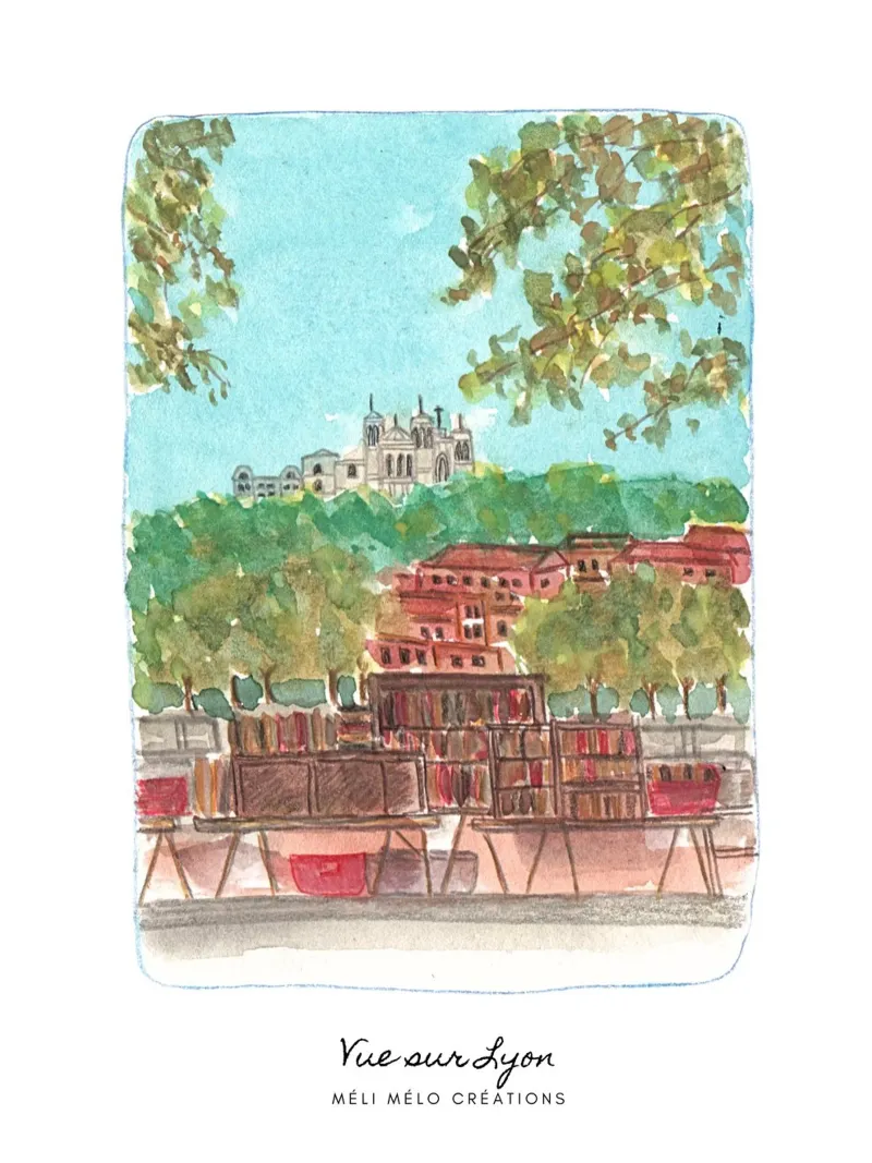 Vue sur Lyon hahnemühle de melimelocreations