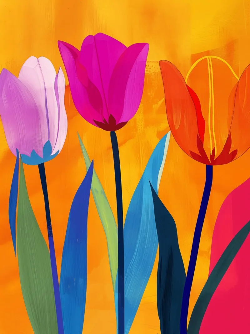 Tulipani colorati | Natura morta inondata di sole pellicola backlit da Autofocus