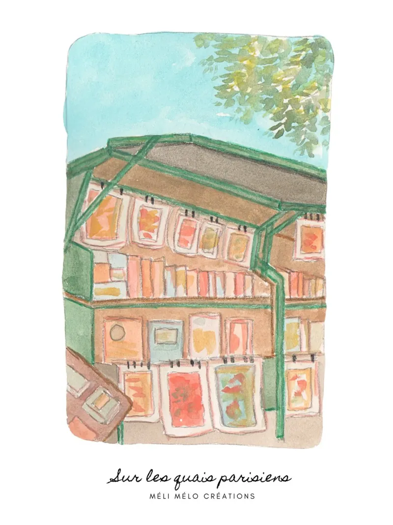 On the quays of Paris canvas by melimelocreations