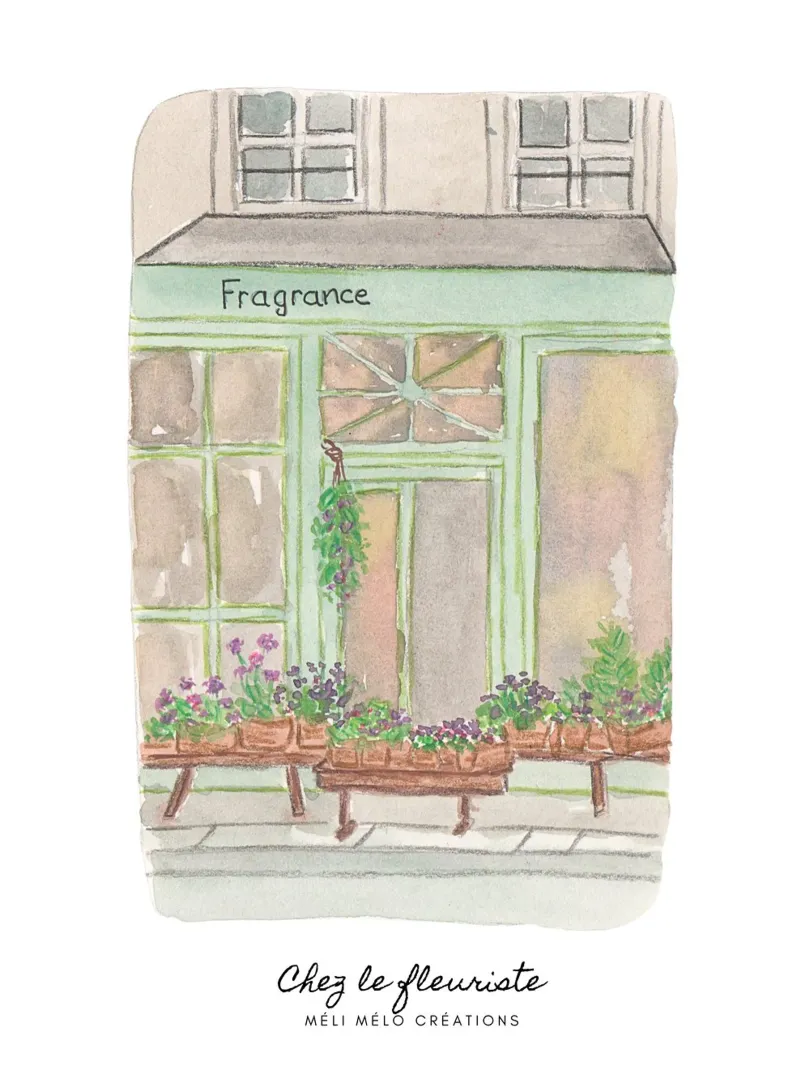 At the florist poster with aluminum frame by melimelocreations