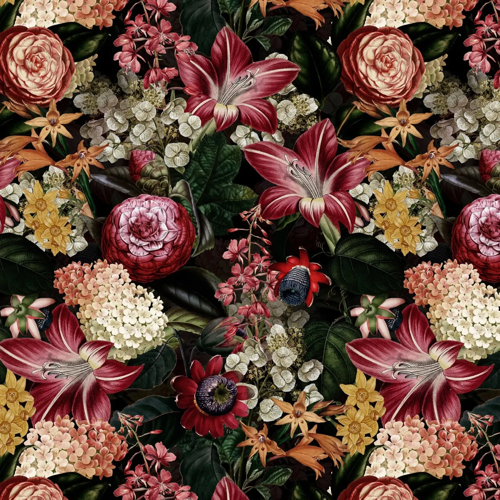 Giardino fiorito vintage e nostalgico di mezzanotte carta hahnemühle da Flower Garden - Uta Naumann